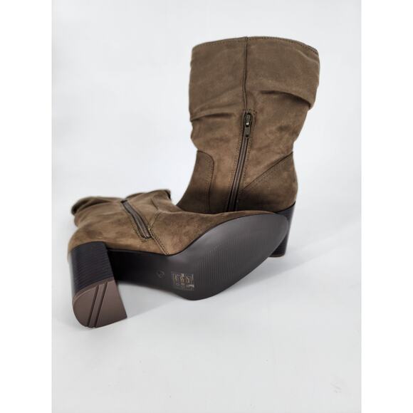 Market & Spruce Green Slouchy Heeled Boots Women's Size 8 - Picture 7 of 9